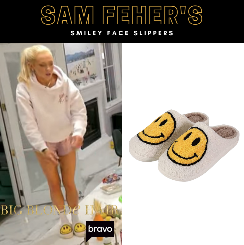 Sam Feher's Smiley Face Slippers