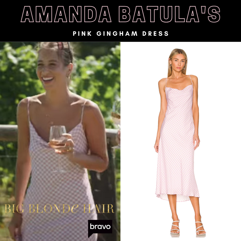 Amanda Batula's Pink Gingham Dress