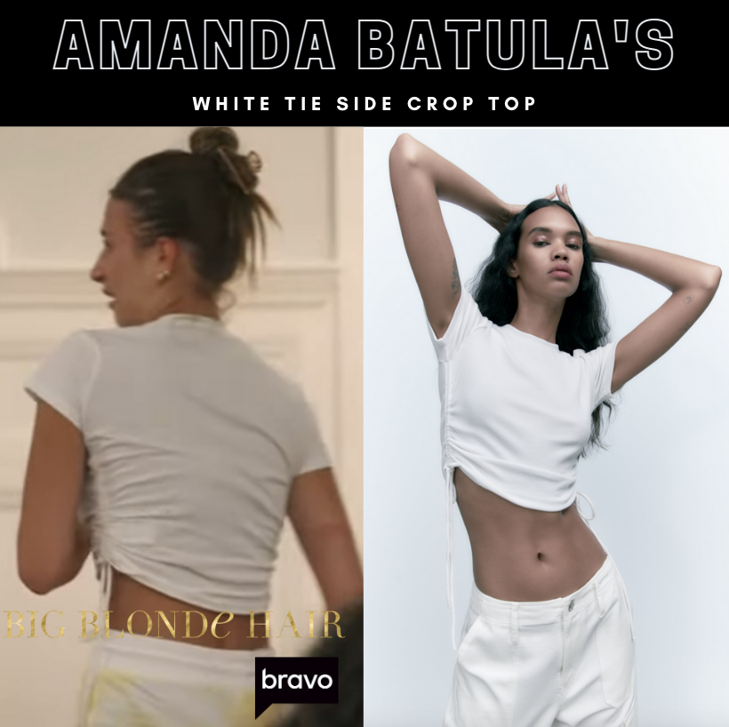 Amanda Batula's White Tie Side Crop Top