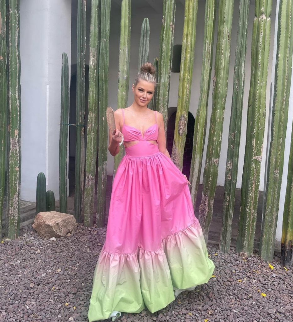 Ariana Madix's Pink and Green Ombre Dress