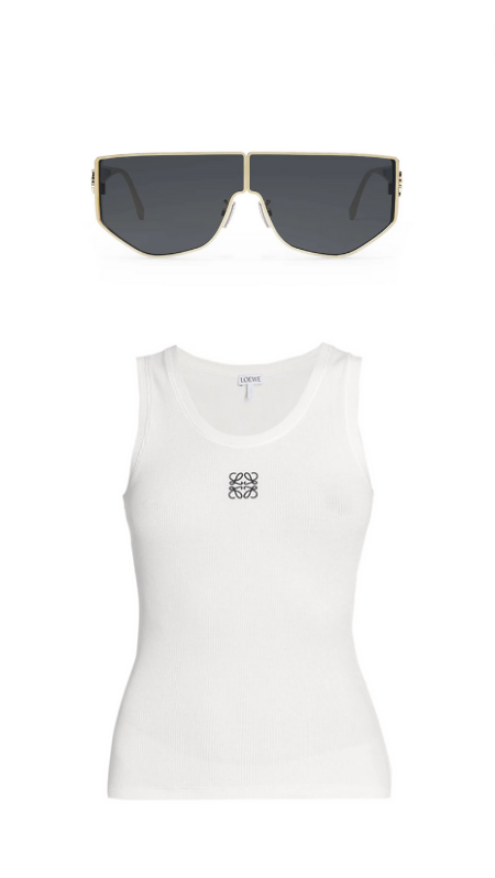 Caroline Stanbury's Black Shield Sunglasses
