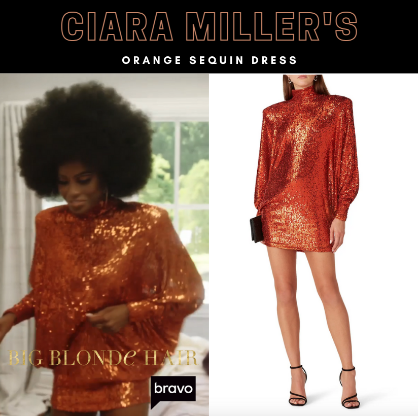 Ciara Miller's Orange Sequin Dress