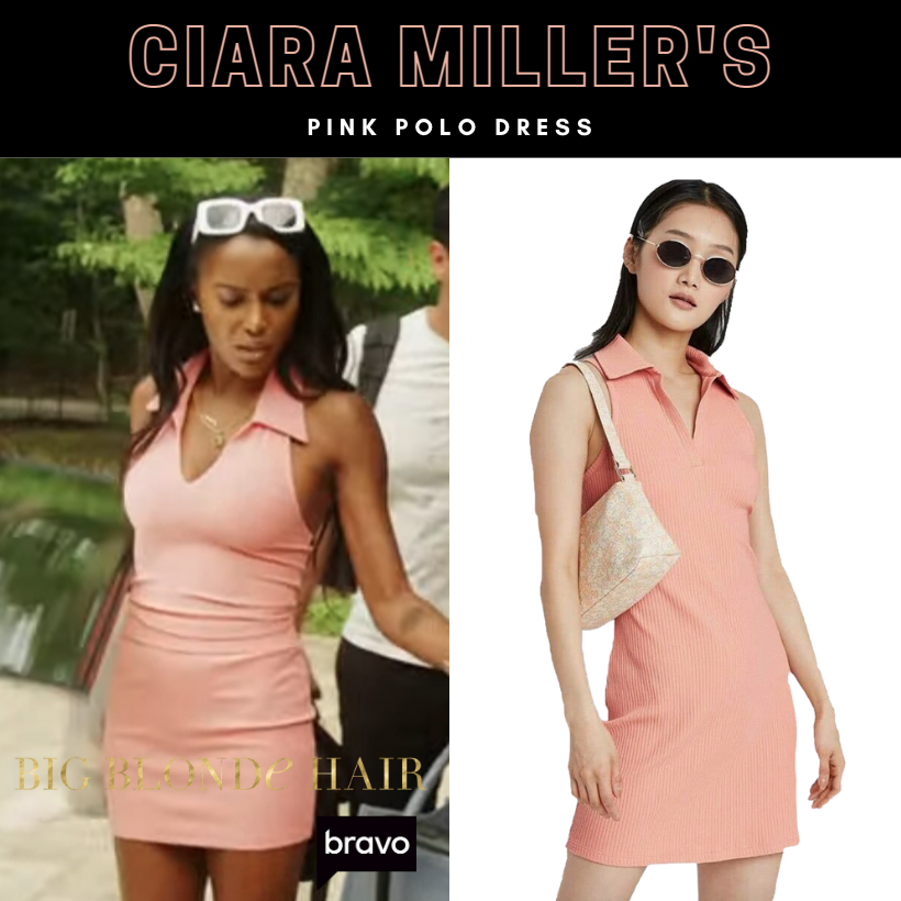 Ciara Miller's Pink Polo Dress