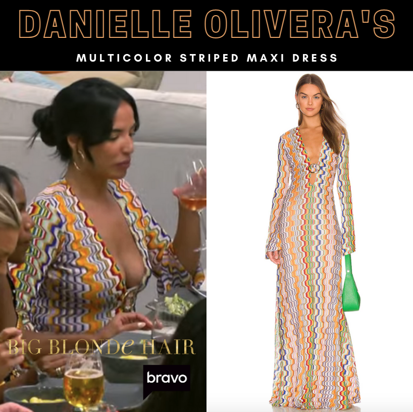 Danielle Olivera's Multicolor Striped Maxi Dress
