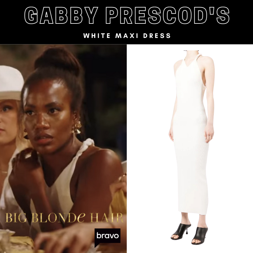 Gabby Prescod's White Maxi Dress