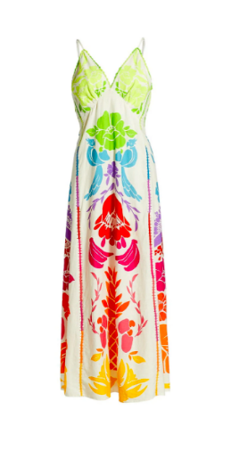 Jenn Fessler's Tropical Print Maxi Dress