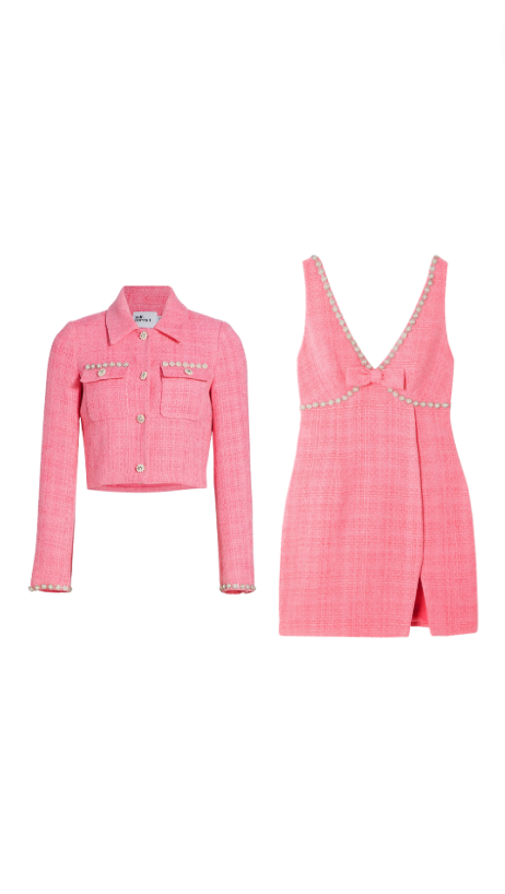 Madison LeCroy's Pink Bow Embellished Dress