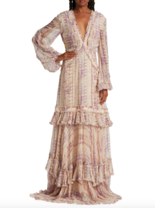 Margaret Josephs' Printed Tiered Maxi Dress