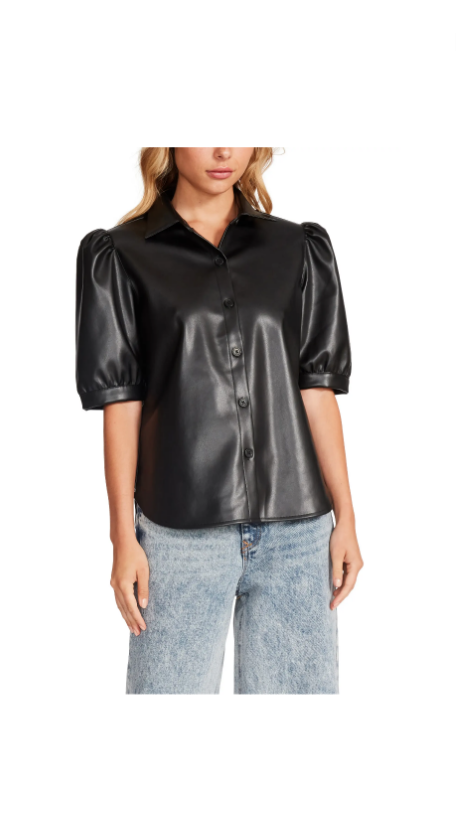 Melissa Gorga's Black Leather Shirt