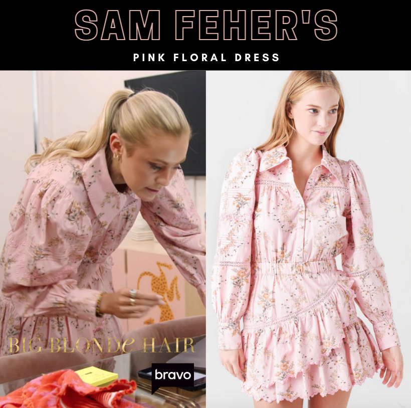 Sam Feher's Pink Floral Dress