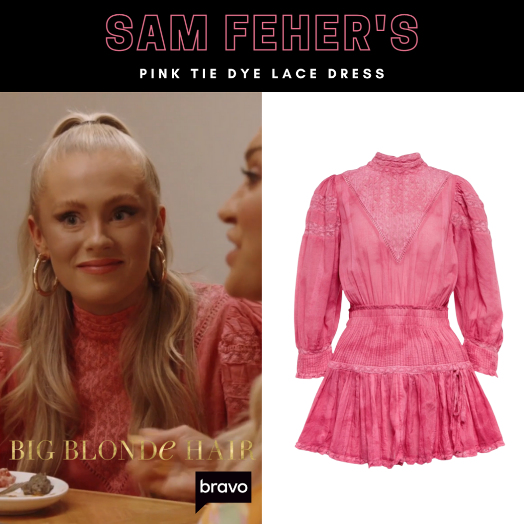 Sam Feher's Pink Tie Dye Lace Dress