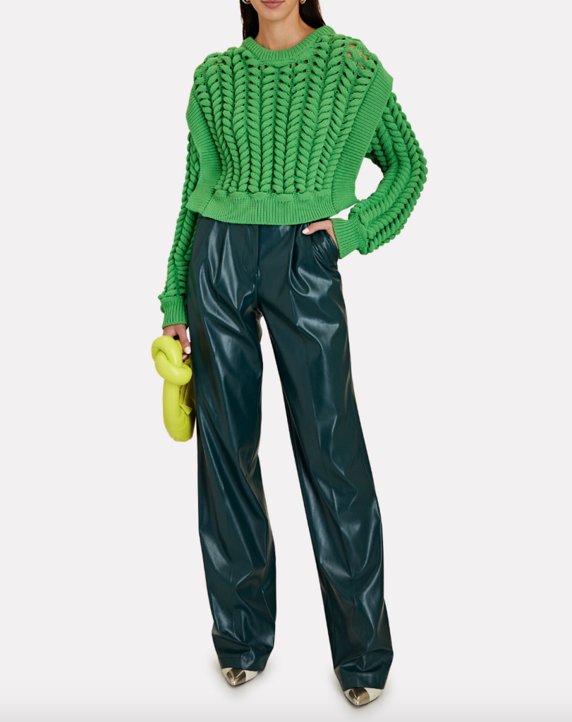 Sutton Stracke's Green Knit Sweater