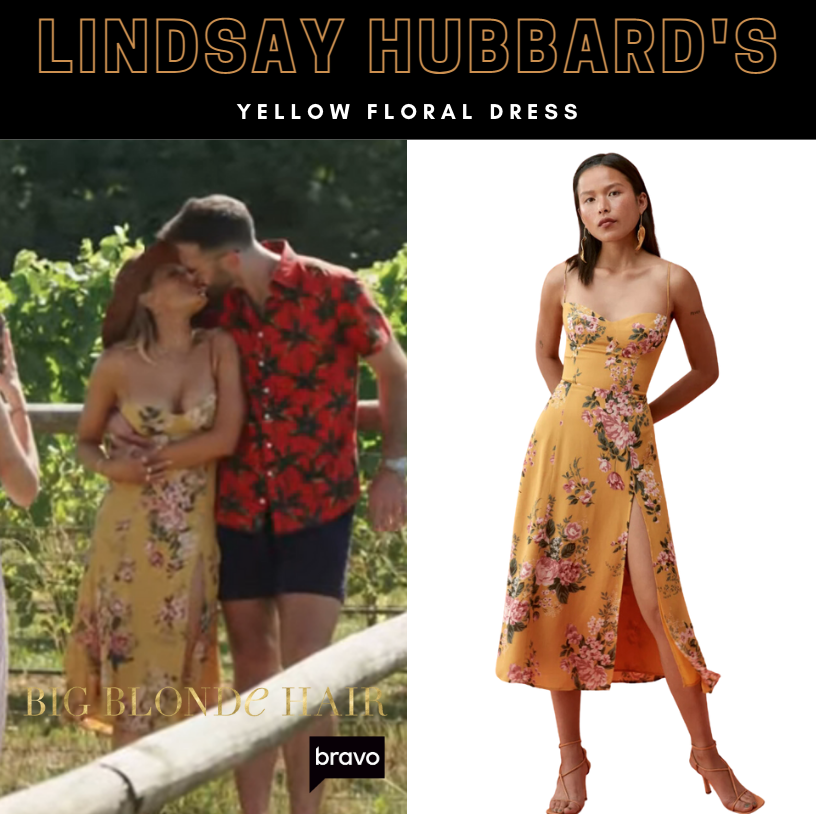 Lindsay Hubbard's Yellow Floral Dress