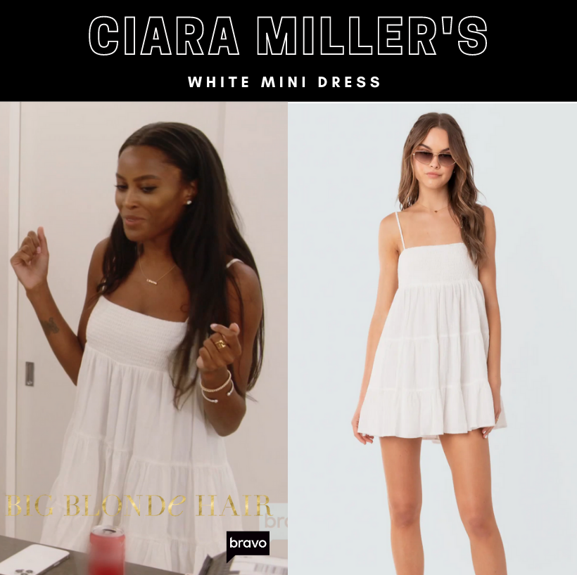 Ciara Miller's White Mini Dress