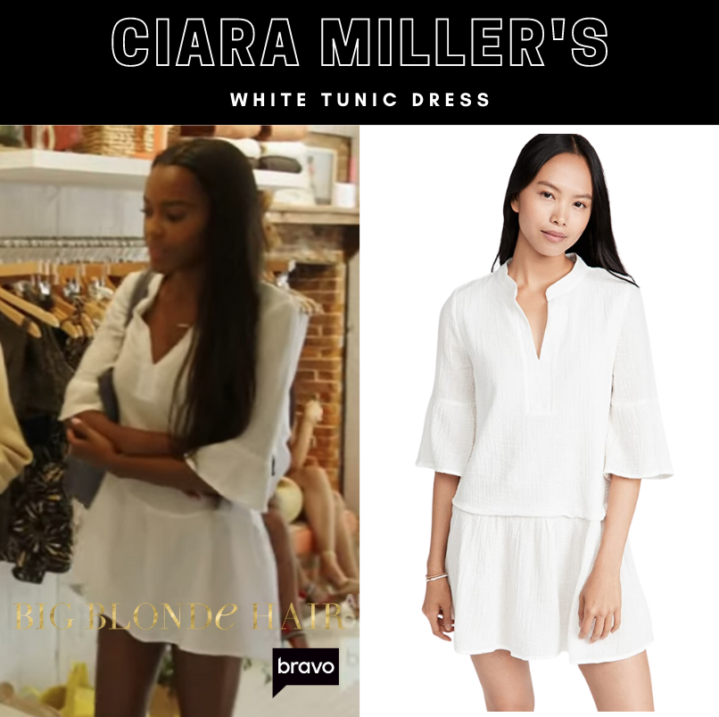 Ciara Miller's White Tunic Dress