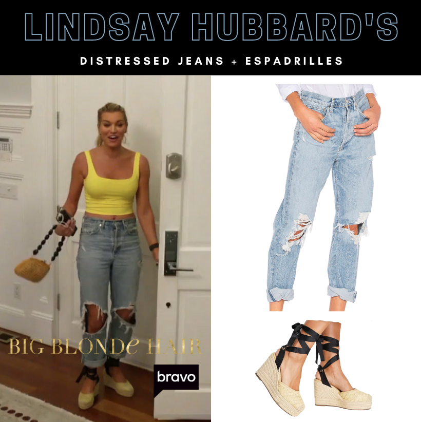 Lindsay Hubbard's Distressed Jeans + Espadrilles
