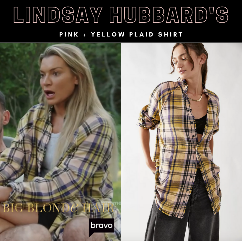 Lindsay Hubbard's Pink + Yellow Plaid Shirt