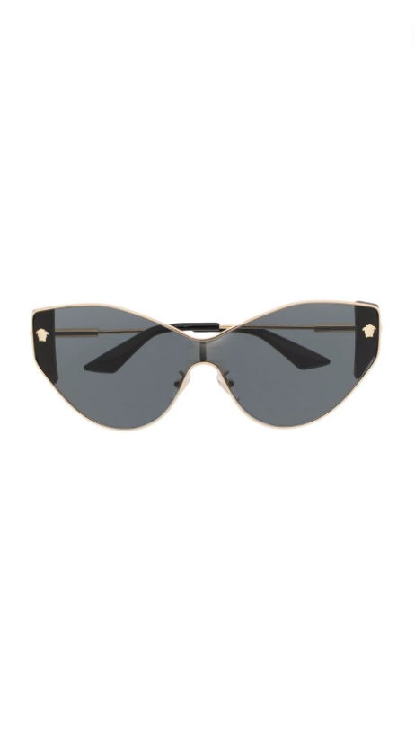 Lisa Barlow's Black Cat Eye Shield Sunglasses
