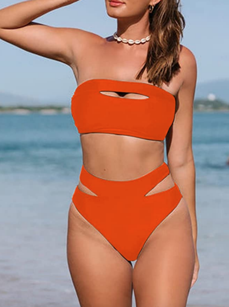 Madison LeCroy's Orange Cutout Bikini
