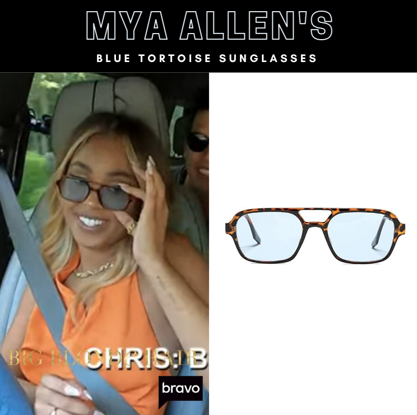 Mya Allen's Blue Tortoise Sunglasses