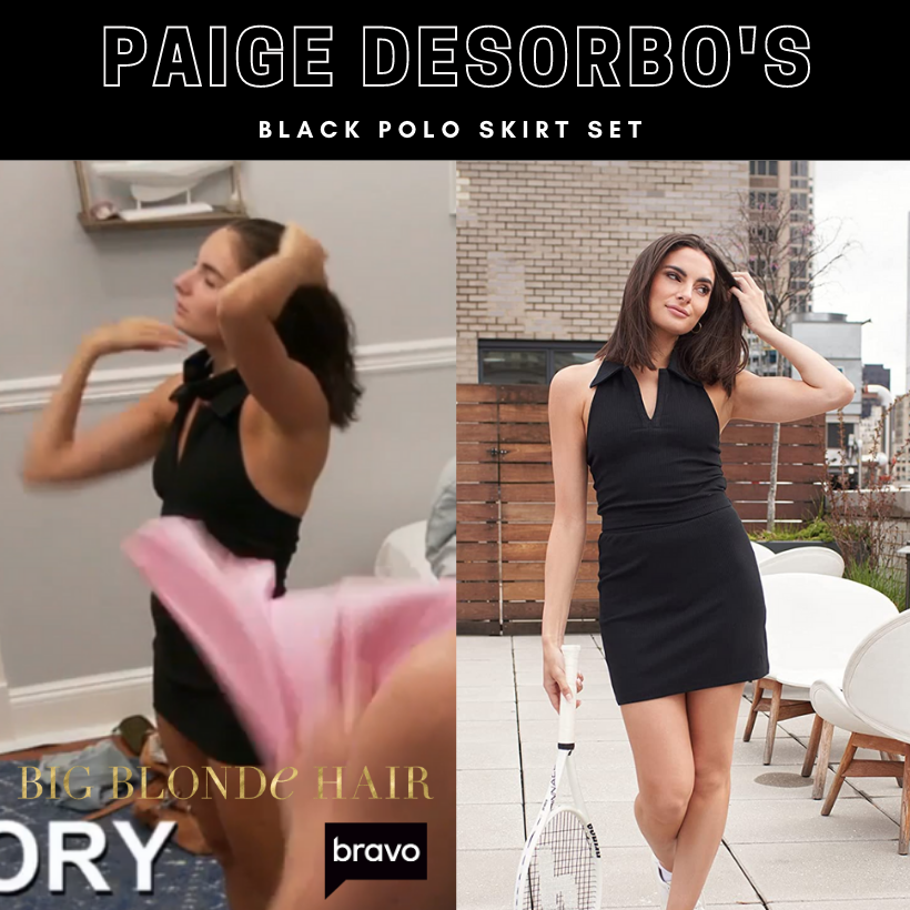 Paige DeSorbo's Black Polo Skirt Set
