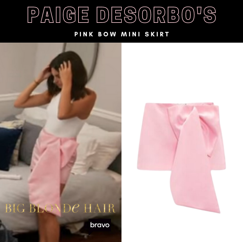 Paige DeSorbo's Pink Bow Mini Skirt
