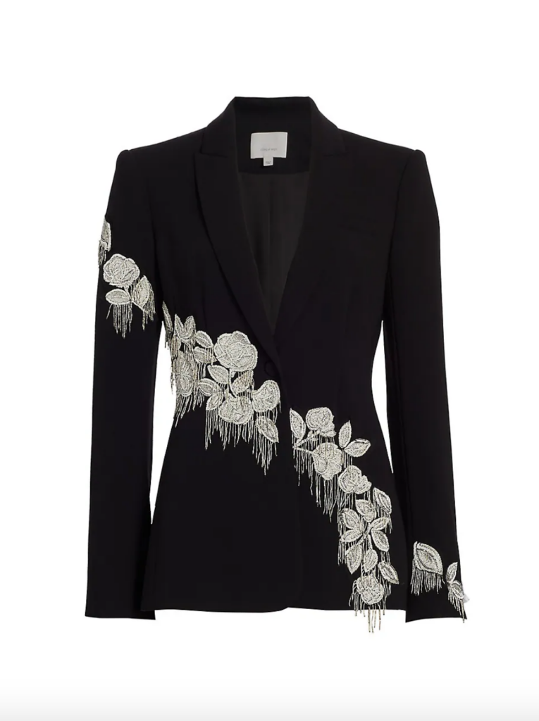 Rachel Fuda's Black Embellished Suit