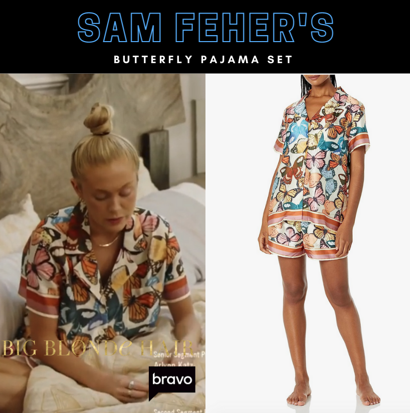 Sam Feher's Butterfly Pajama Set