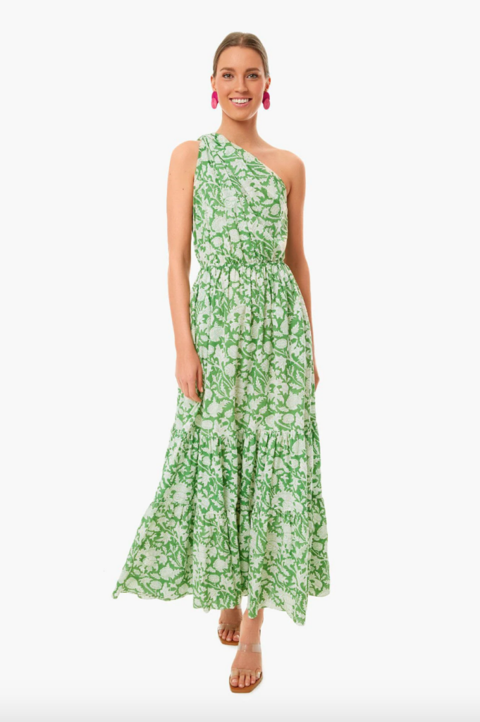 Sutton Stracke's Green Floral Maxi Dres
