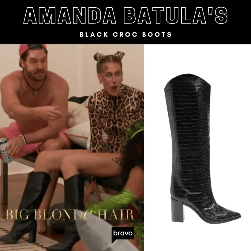 Amanda Batula's Black Croc Boots