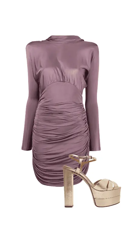 Ariana Madix's Purple Ruched Dress