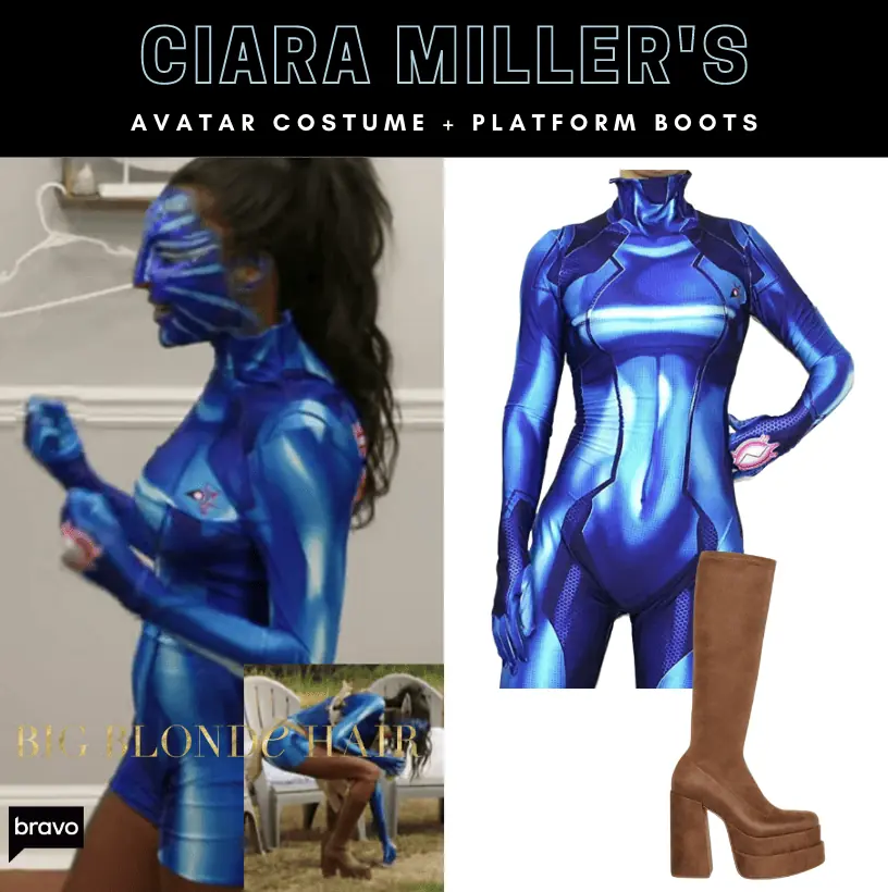 Ciara Miller's Avatar Costume + Platform Boots
