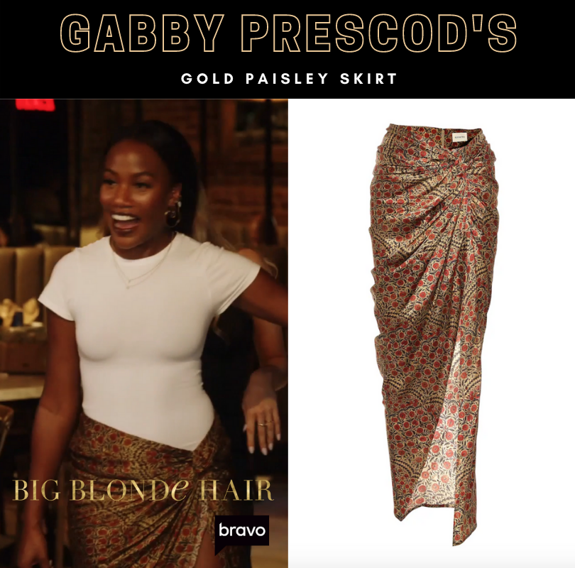 Gabby Prescod's Gold Paisley Skirt