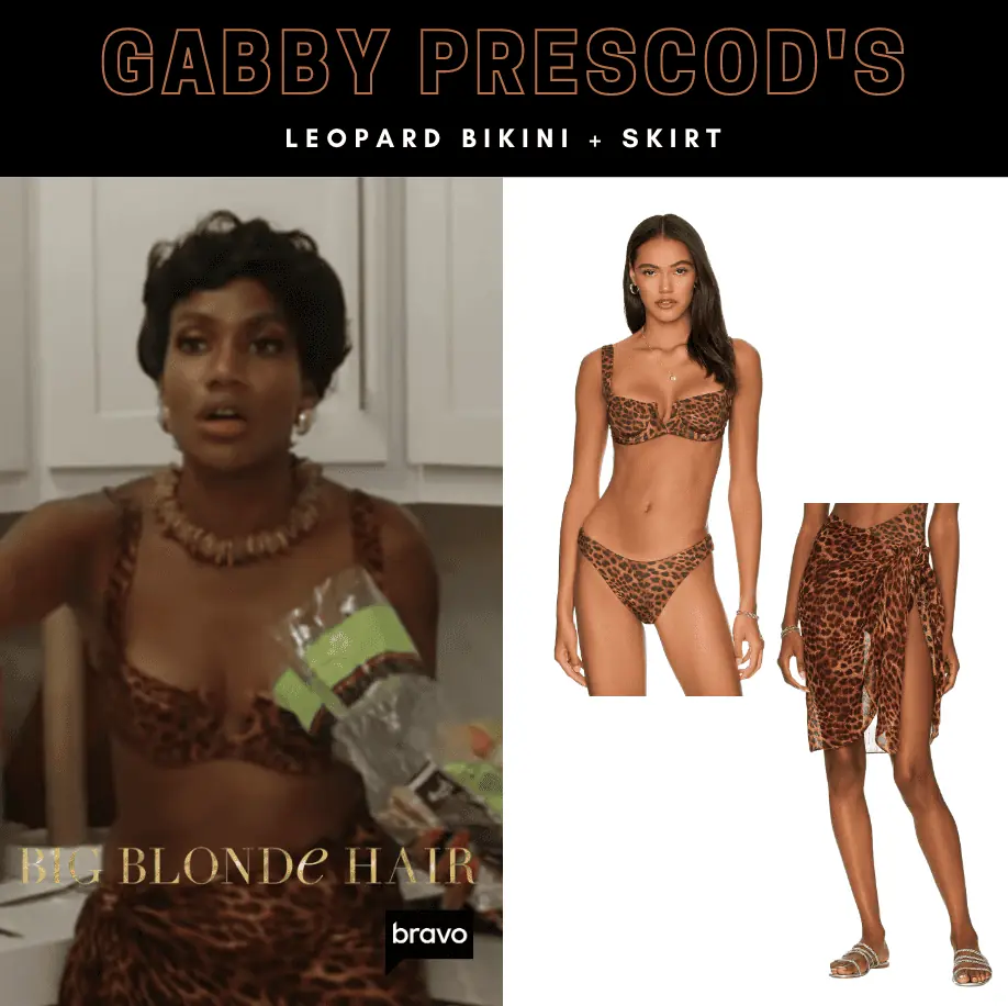 Gabby Prescod's Leopard Bikini + Skirt