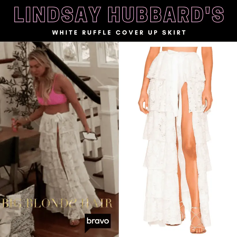 Lindsay Hubbard's White Ruffle Cover Up Skirt