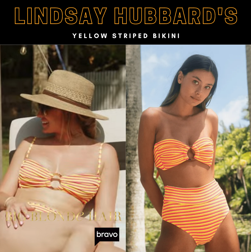 Lindsay Hubbard's Yellow Striped Bikini