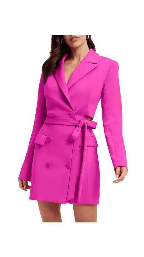 Melissa Gorga's Pink Belted Blazer Dress