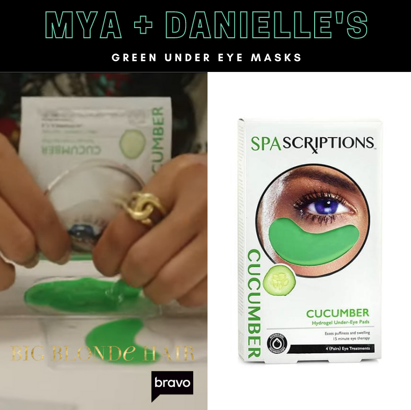 Mya + Danielle's Green Under Eye Masks