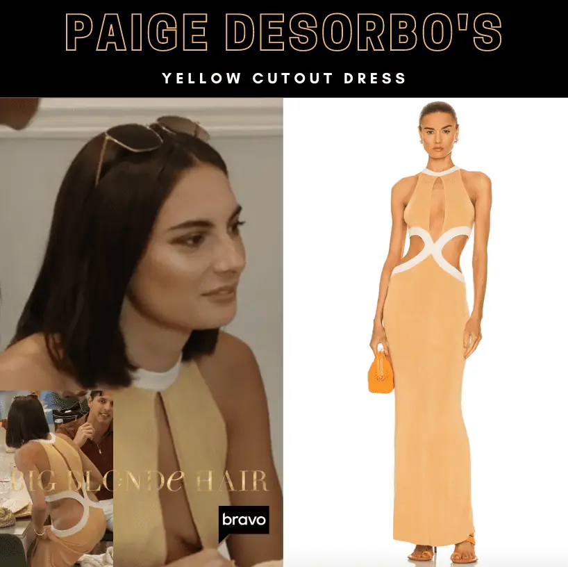 Paige DeSorbo's Yellow Cutout Dress