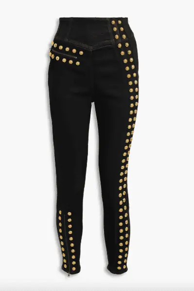 Sanya Richards-Ross Black Studded Jeans