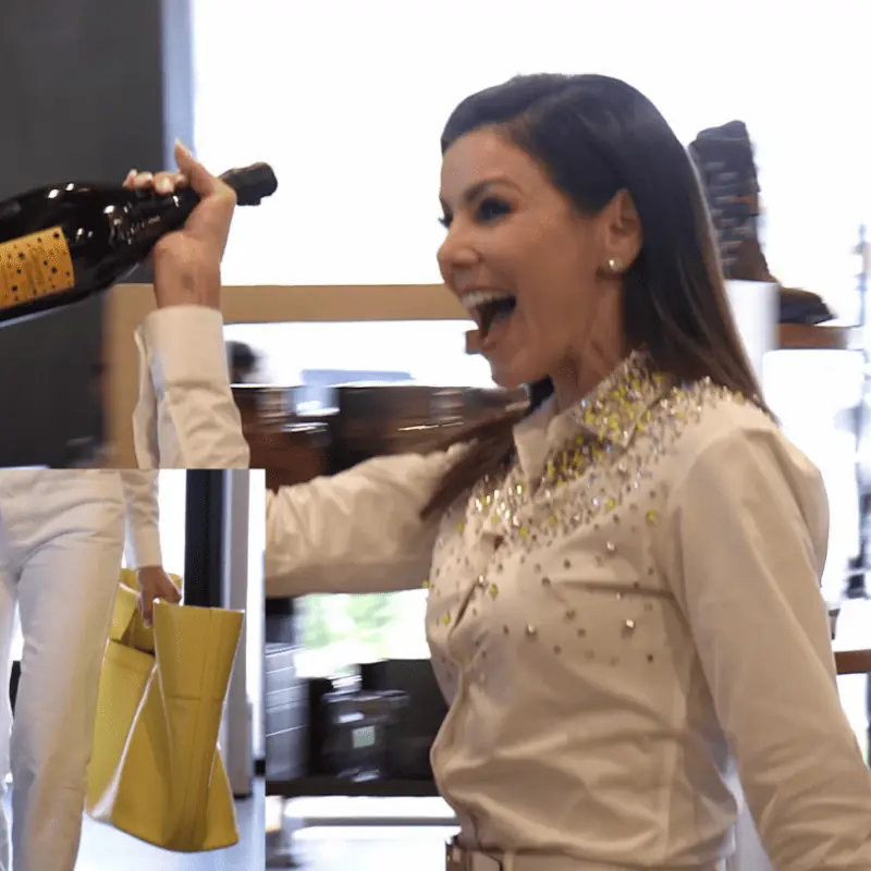 Heather Dubrow's White Crystal Embellished Shirt