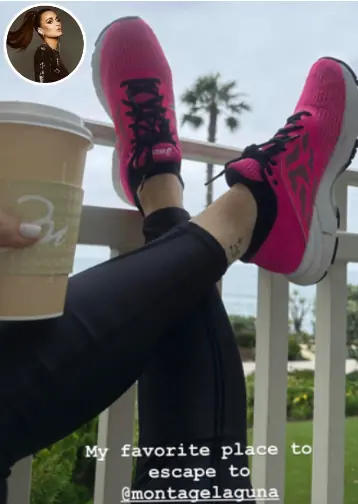 Kyle Richard's Pink Sneakers on Instagram 