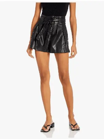 Tamra Judge's Black Leather Shorts