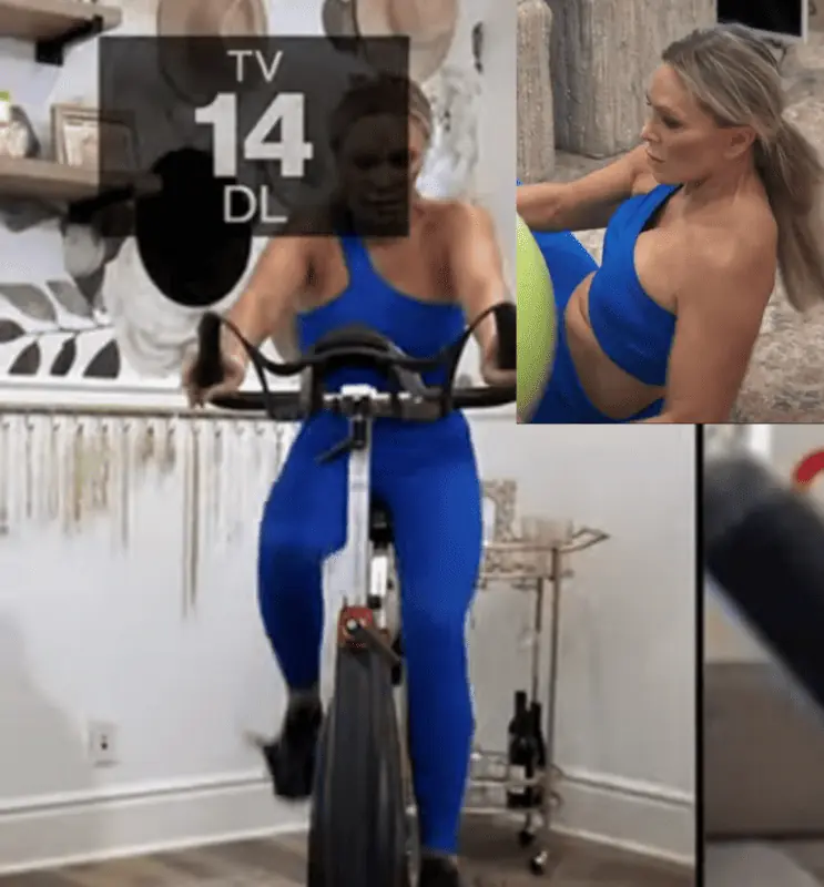 Tamra Judge's Blue One Shoulder Workout Set