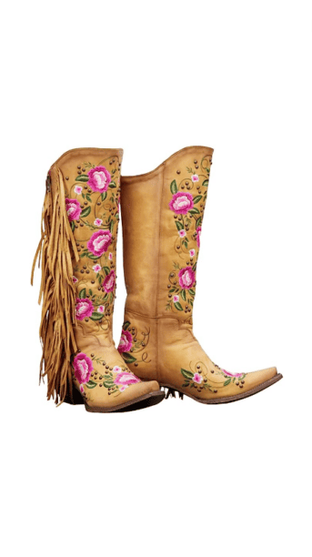 Tamra Judge's Floral Fringe Cowboy Boots