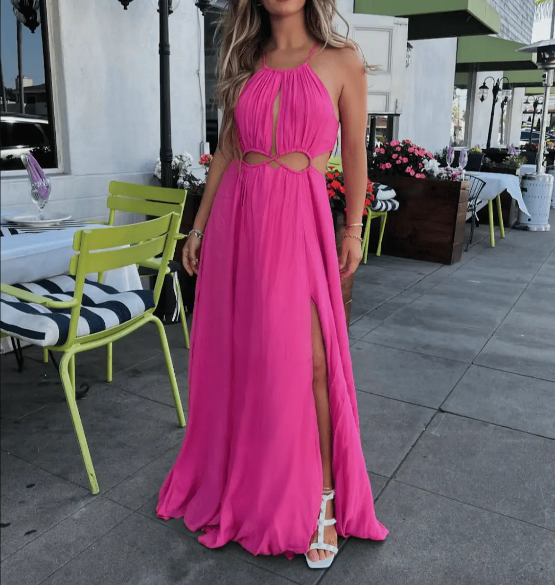 Tamra Judge's Pink Cutout Maxi Dress