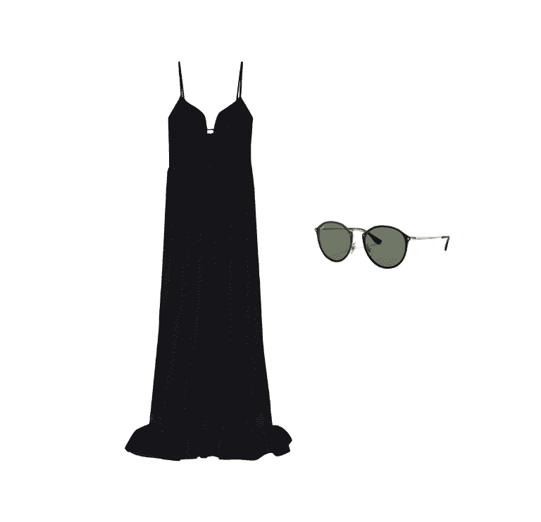 Brynn Whitfield's Black Cutout Maxi Dress