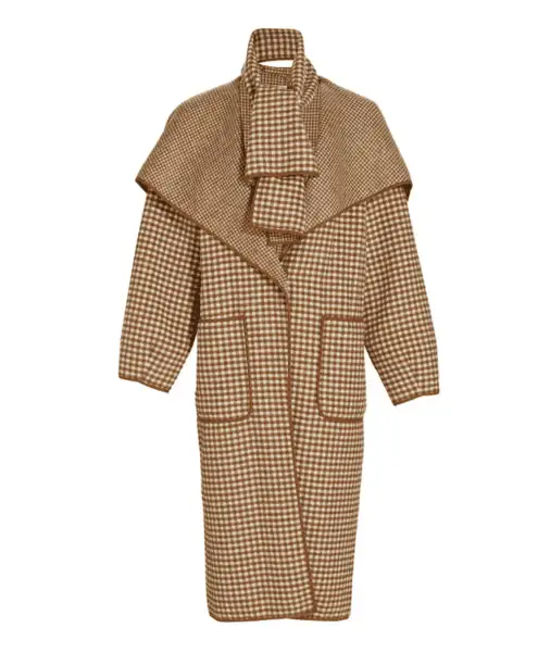 Brynn Whitfield's Brown Plaid Coat