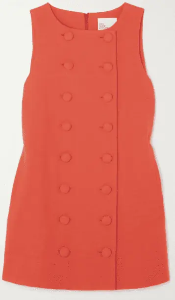 Brynn Whitfield's Red Button Detail Dress