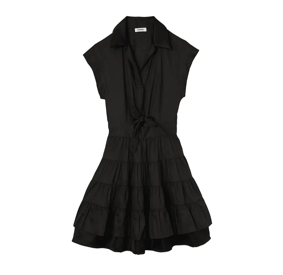 Heather Dubrow's Black Sleeveless Ruffle Dress